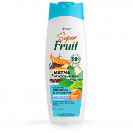 Шампунь Витекс SuperFruit 500мл матча+фруктовый микс свежесть и очищение для нормальных и склонных к жирности волос
