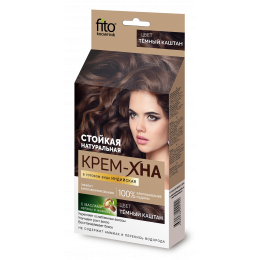 Крем-хна "Темный каштан" Фитокосметик Индийская в готовом виде, 50 мл Крем-хна "Темный каштан" Фитокосметик Индийская в готовом виде, 50 мл